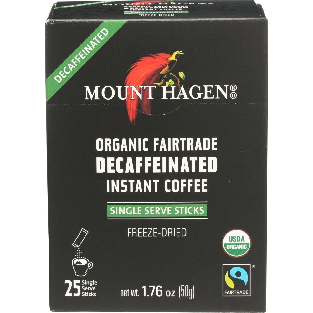 Mount Hagen Organic Fairtrade Decaffeinated Instant Coffee, 1.76 Ounce -- 8 per case