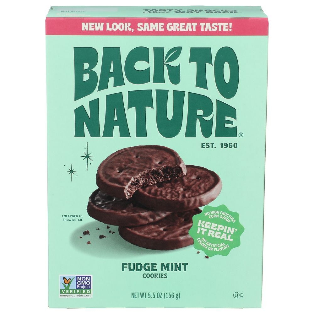 Back to Nature Fudge Mint Cookies, 5.5 Ounce -- 6 per case