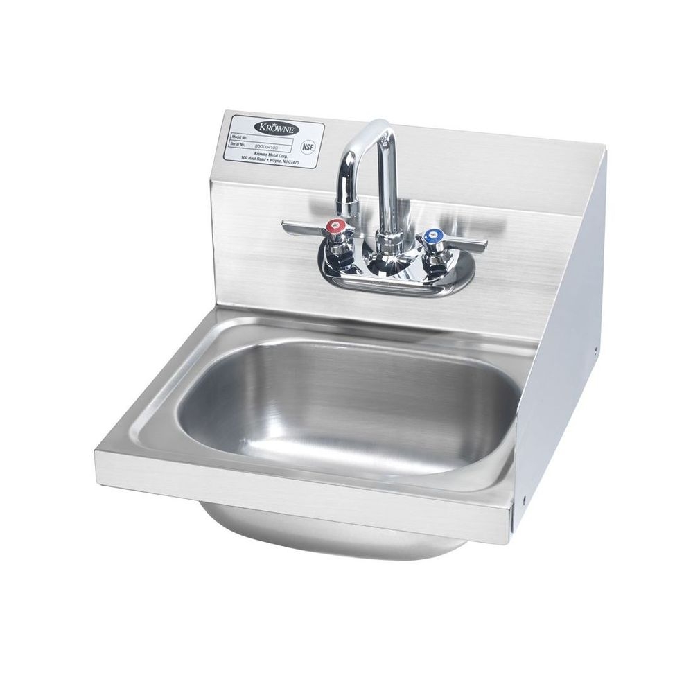Krowne Hand Sink with Right Side Splash, 17 1/4 x 15 1/4 x 13 inch