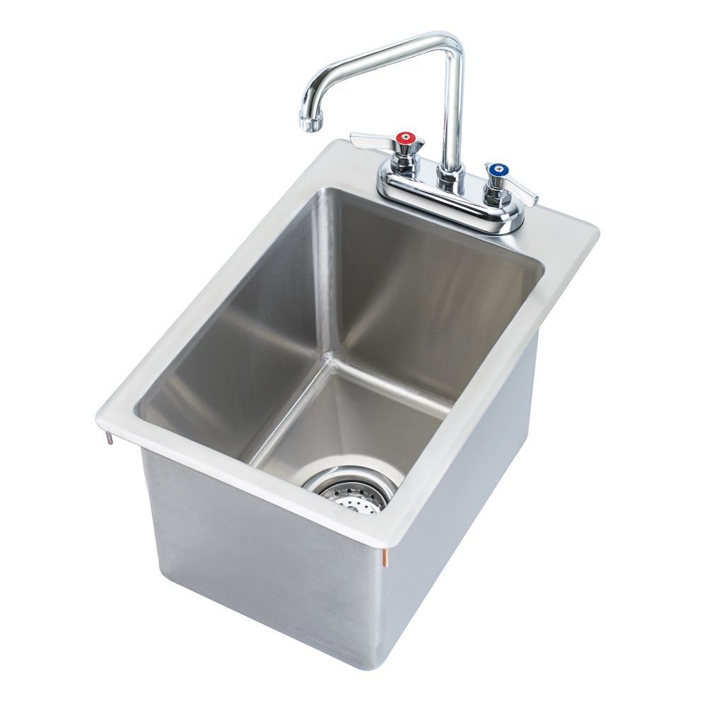 Krowne One Compartment Drop-In Sink with 10 inch Deep Bowl, 12 x 18 inch