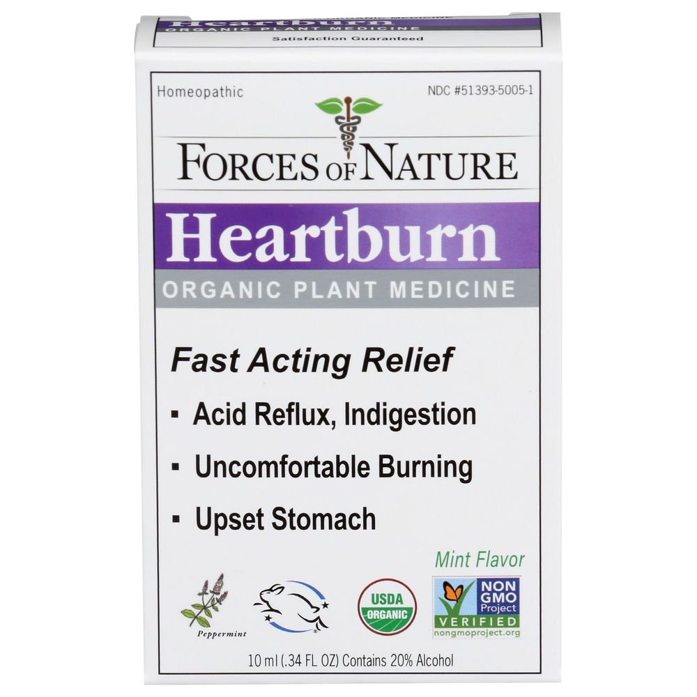 Forces of Nature Organic Heartburn Relief, 10 Milliliter