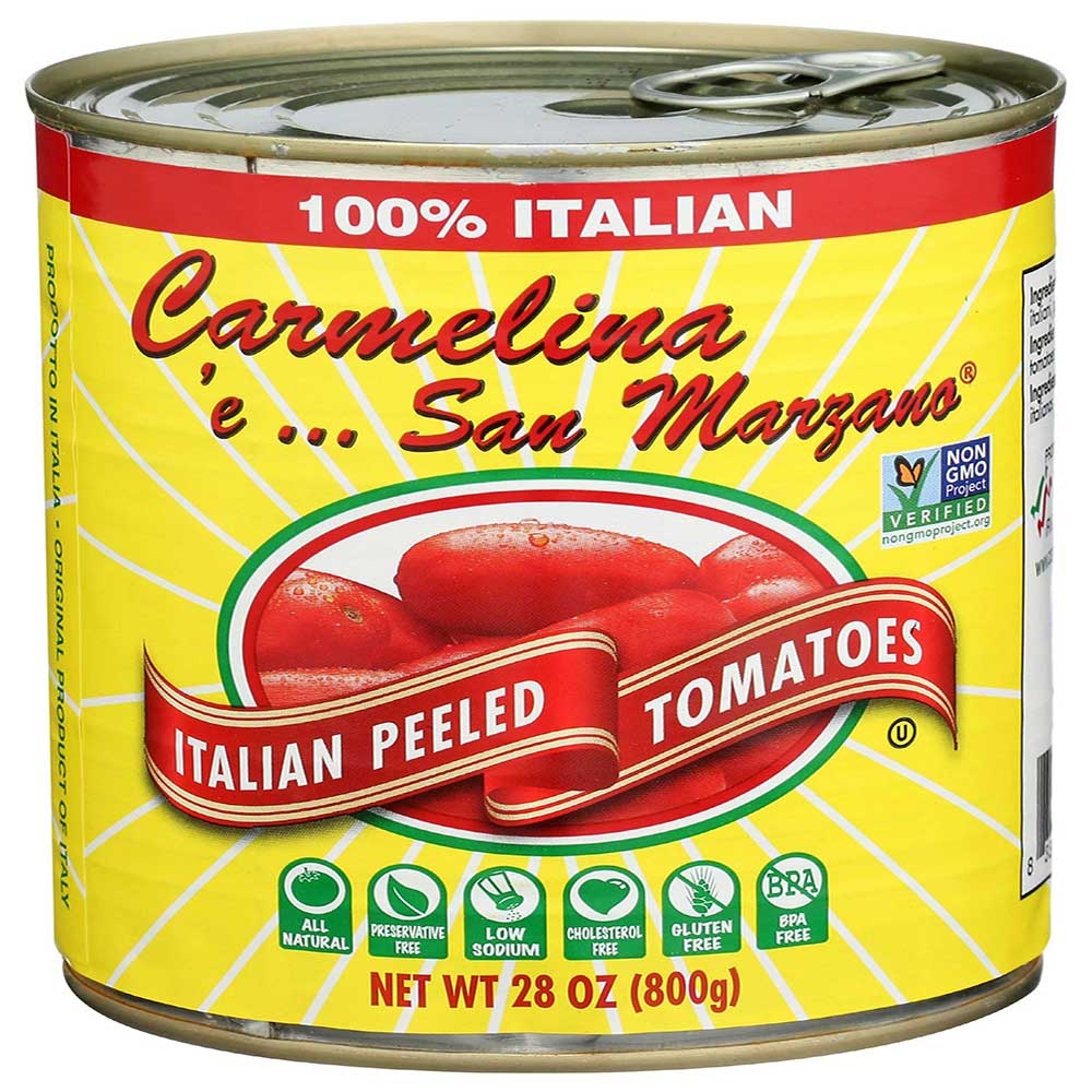 Carmelina E San Marzano Italian Whole Peeled Tomatoes in Puree, 28 Ounce -- 12 per case