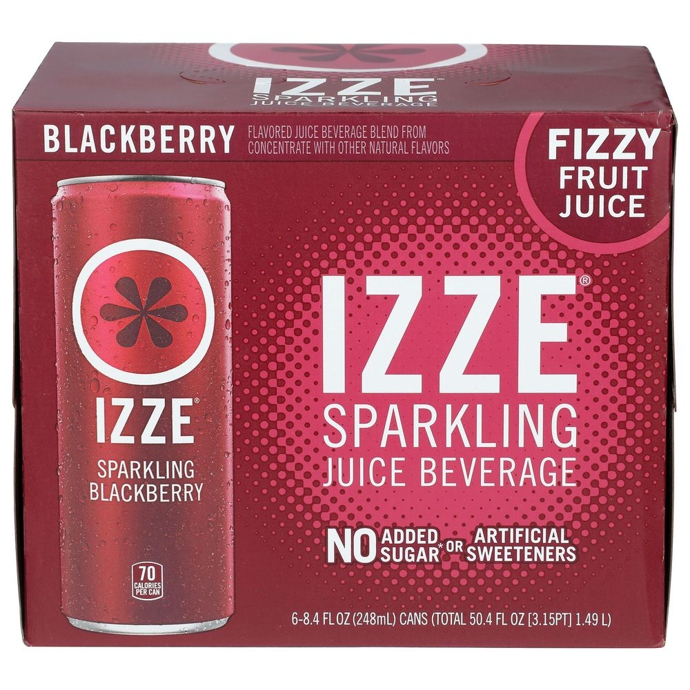 Izze Blackberry Sparkling Juice, 8.4 Fluid Ounce -- 24 per case