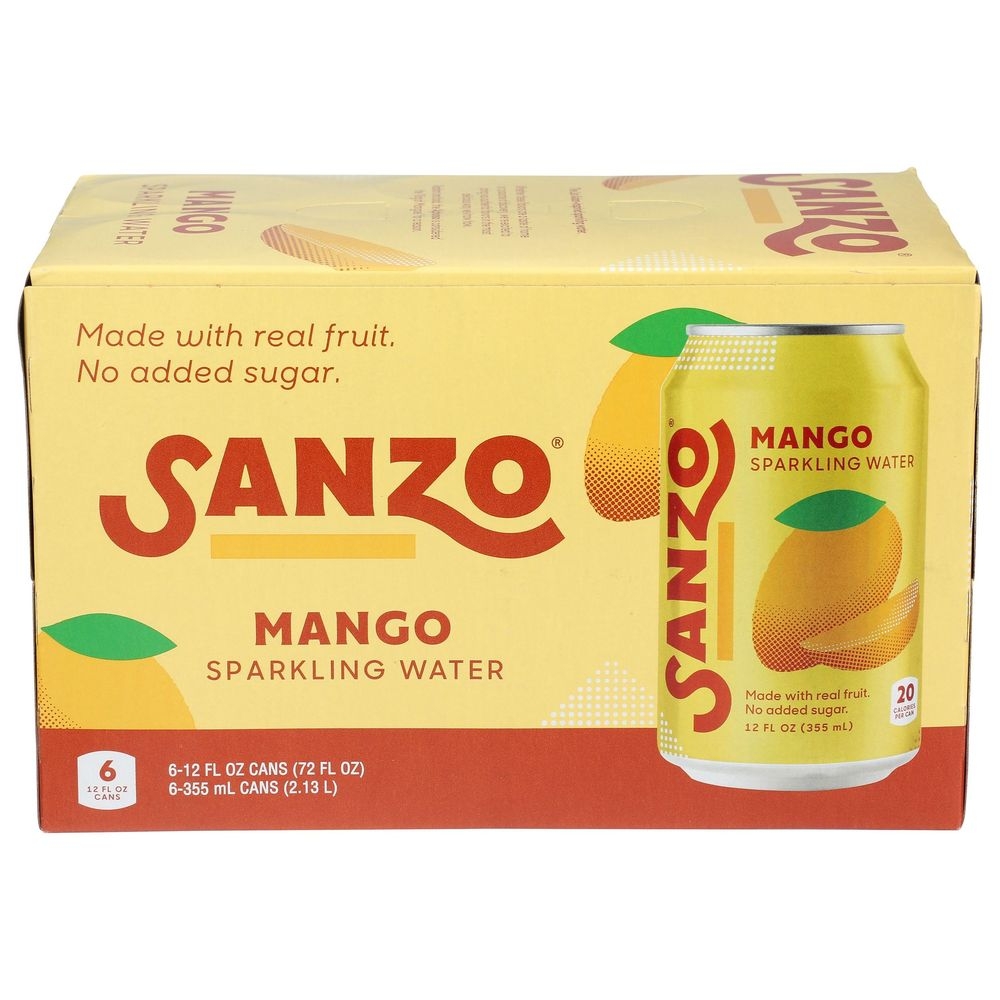 Sanzo Mango Sparkling Water, 12 Fluid Ounce -- 24 per case