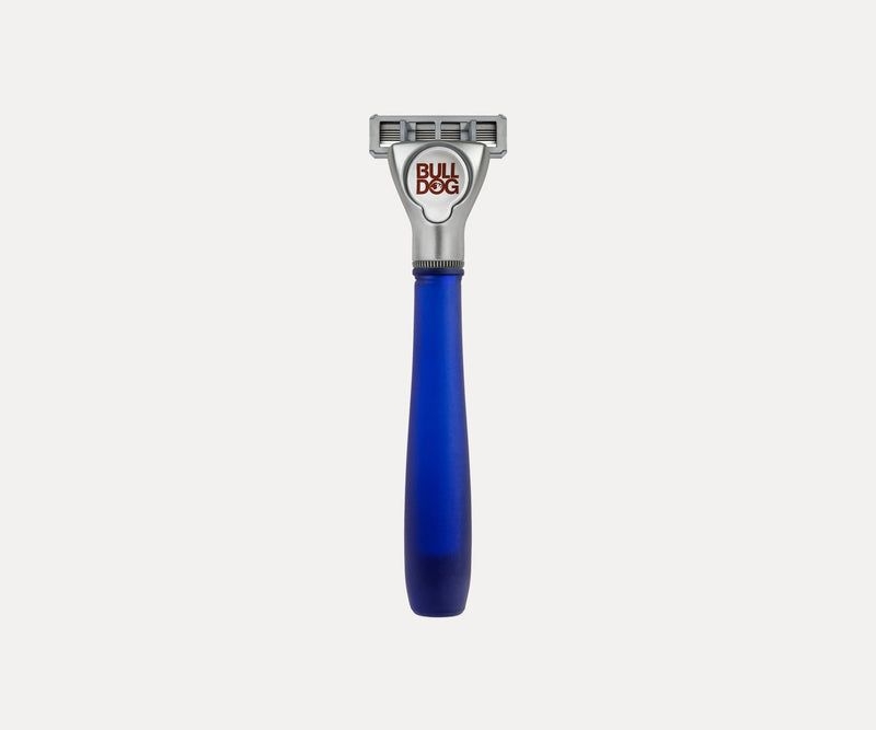 Bulldog Blue Handle Sensitive Glass Razor with 5 Blade