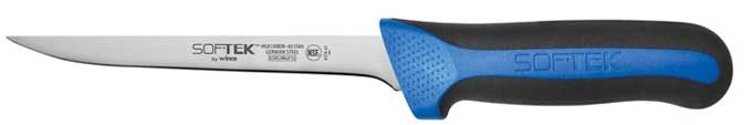 Winco SofTek Narrow Boning Knife with Soft Grip Handle, 6 inch Length -- 36 per case