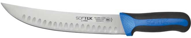 Winco SofTek Hollow Ground Cimeter Knife with Soft Grip Handle, 10 inch Length -- 36 per case