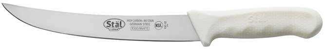 Winco White Polypropylene Handle Stal Stamped Breaking Knife, 8 inch Length -- 36 per case
