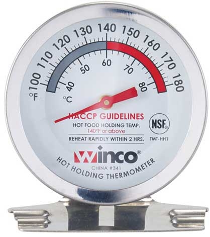 Winco 2 inch Dial 100° to 180°F Hot Holding Thermometer -- 96 per case