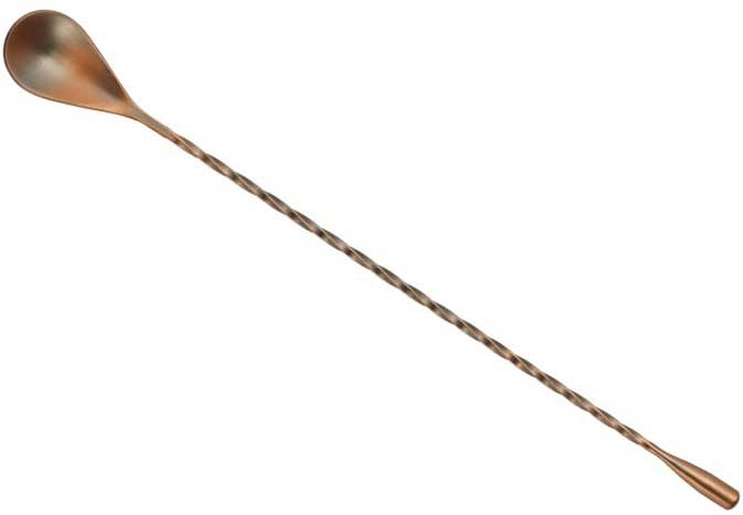 Winco After5 18/8 Stainless Steel Antique Copper Finish Teardrop End Bar Spoon, 12 inch Length -- 120 per case