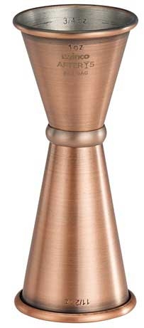 Winco After5 18/8 Stainless Steel Antique Copper Finish Jigger with Inner Marking Lines, 1 x 1 1/2 Ounce -- 120 per case