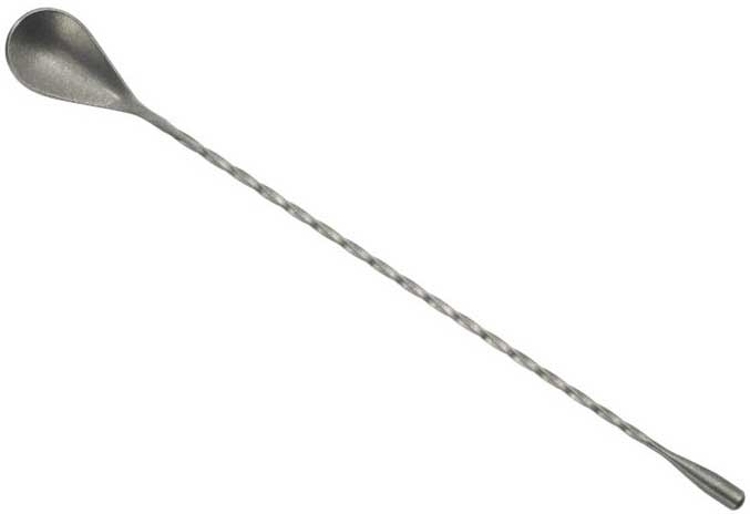 Winco After5 18/8 Stainless Steel Crafted Steel Finish Teardrop End Bar Spoon, 12 inch Length -- 120 per case