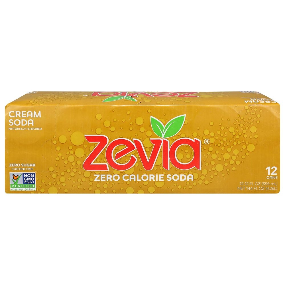 Zevia Zero Calorie Cream Soda, 12 Fluid Ounce -- 24 per case