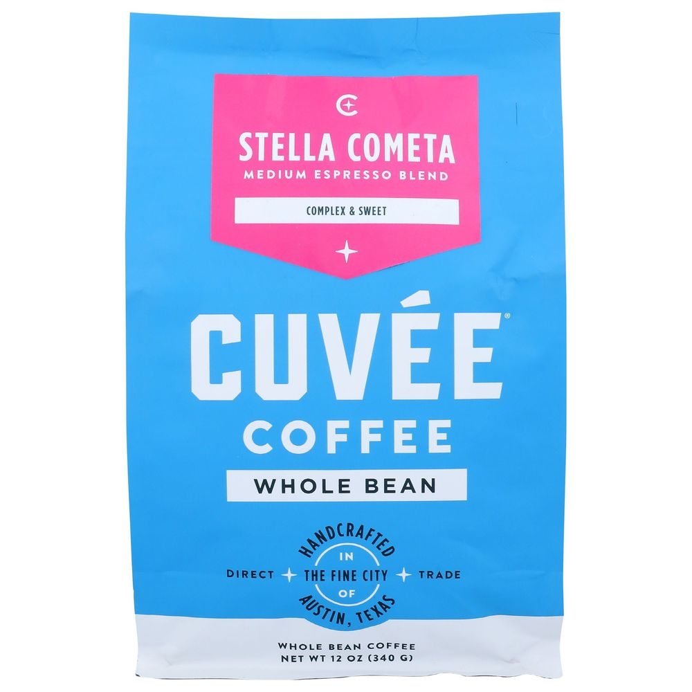 Cuvee Coffee Stella Cometa Whole Bean Espresso Blend, 12 Ounce -- 6 per case