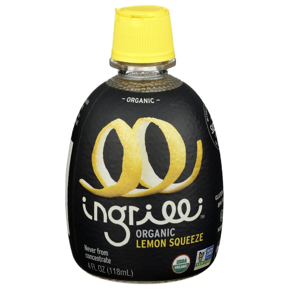 Ingrilli Organic Lemon Squeeze Juice, 4 Fluid Ounce -- 24 per case