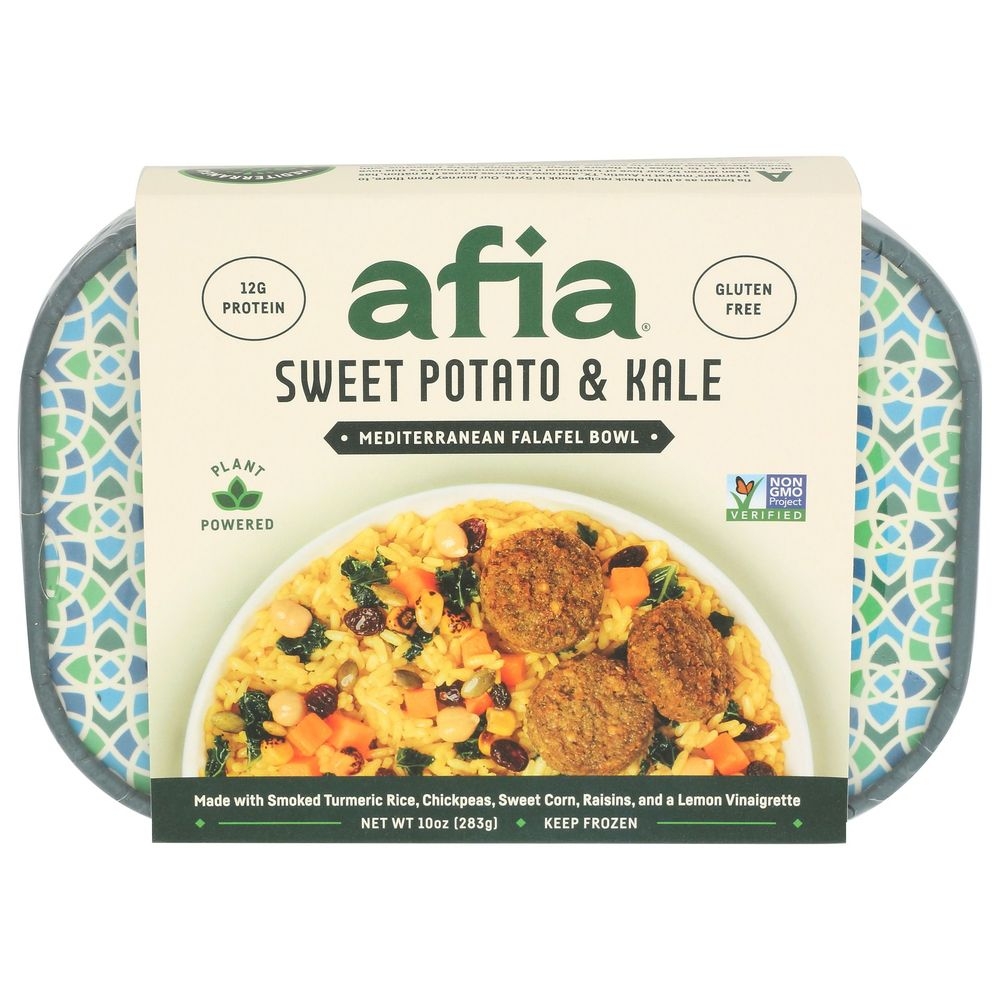 Afia Sweet Potato And Kale Mediterranean Falafel Bowl, 10 Ounce -- 6 per case