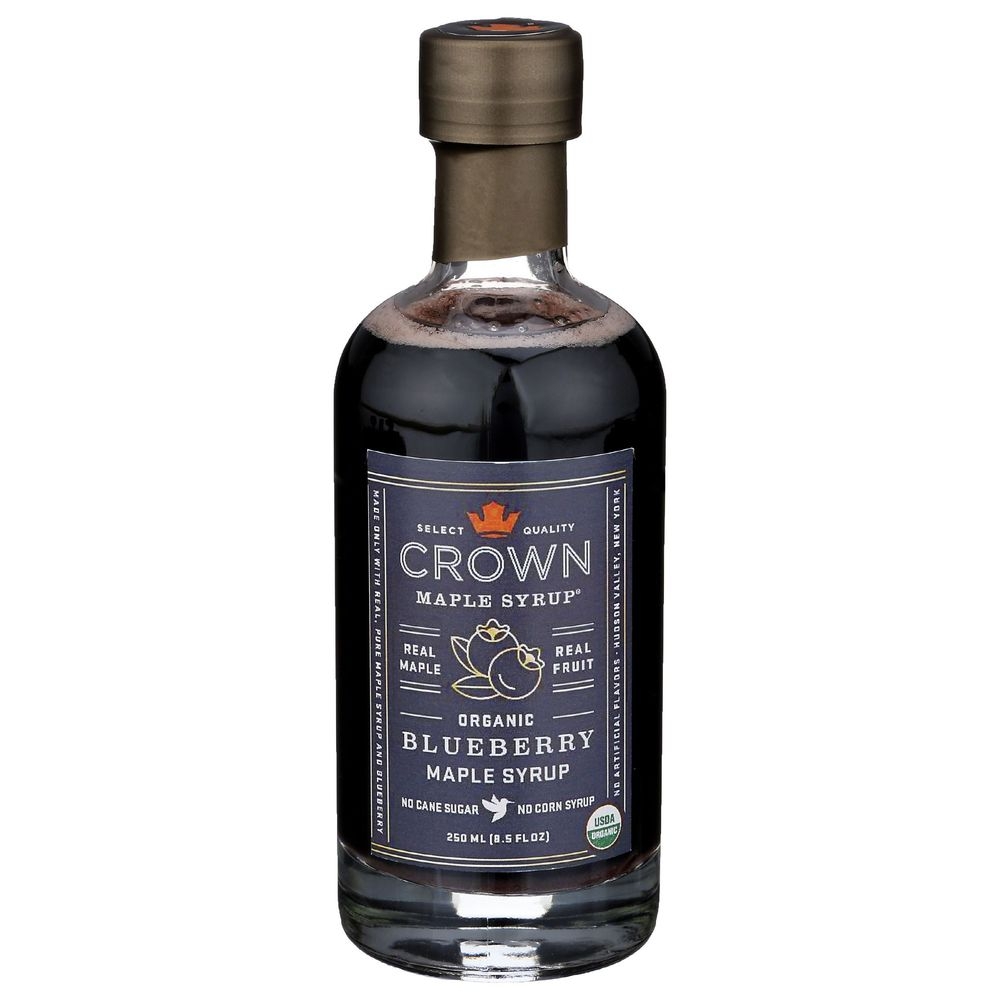 Crown Maple Organic Blueberry Maple Syrup, 8.5 Fluid Ounce -- 8 per case