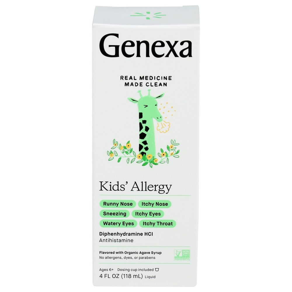 Genexa Kids Allergy Relief Medicine Liquid, 4 Ounce