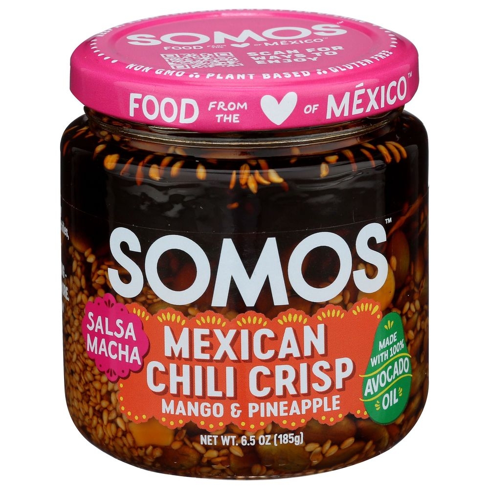 Somos Mexican Chili Crisp Mango and Pineapple Salsa Macha, 6.5 Ounce -- 6 per case