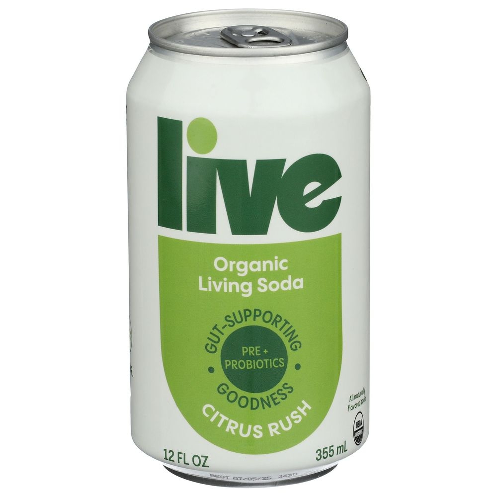 Live Organic Citrus Rush Kombucha, 12 Fluid Ounce -- 6 per case.