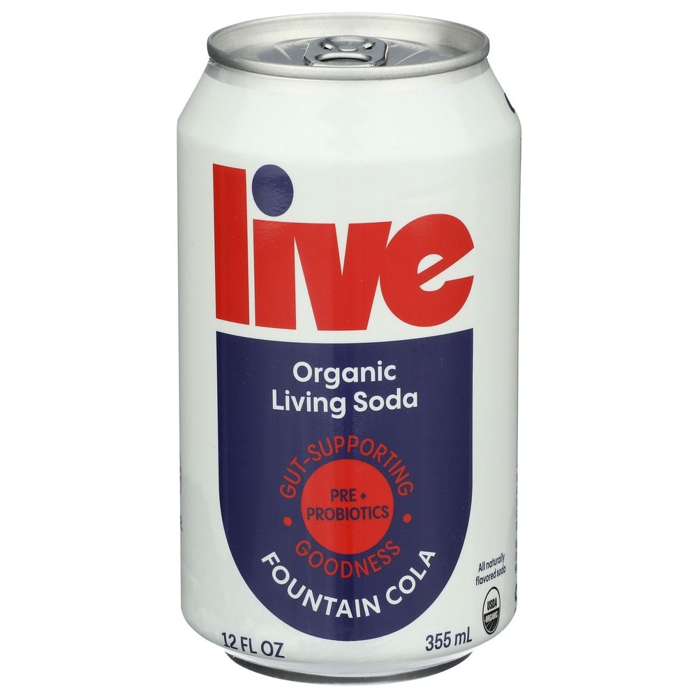 Live Organic Fountain Cola Kombucha, 12 Fluid Ounce -- 6 per case.