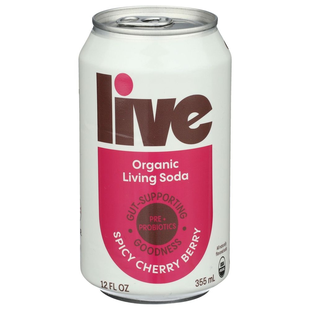 Live Organic Spicy Cherry Berry Kombucha, 12 Fluid Ounce -- 6 per case.