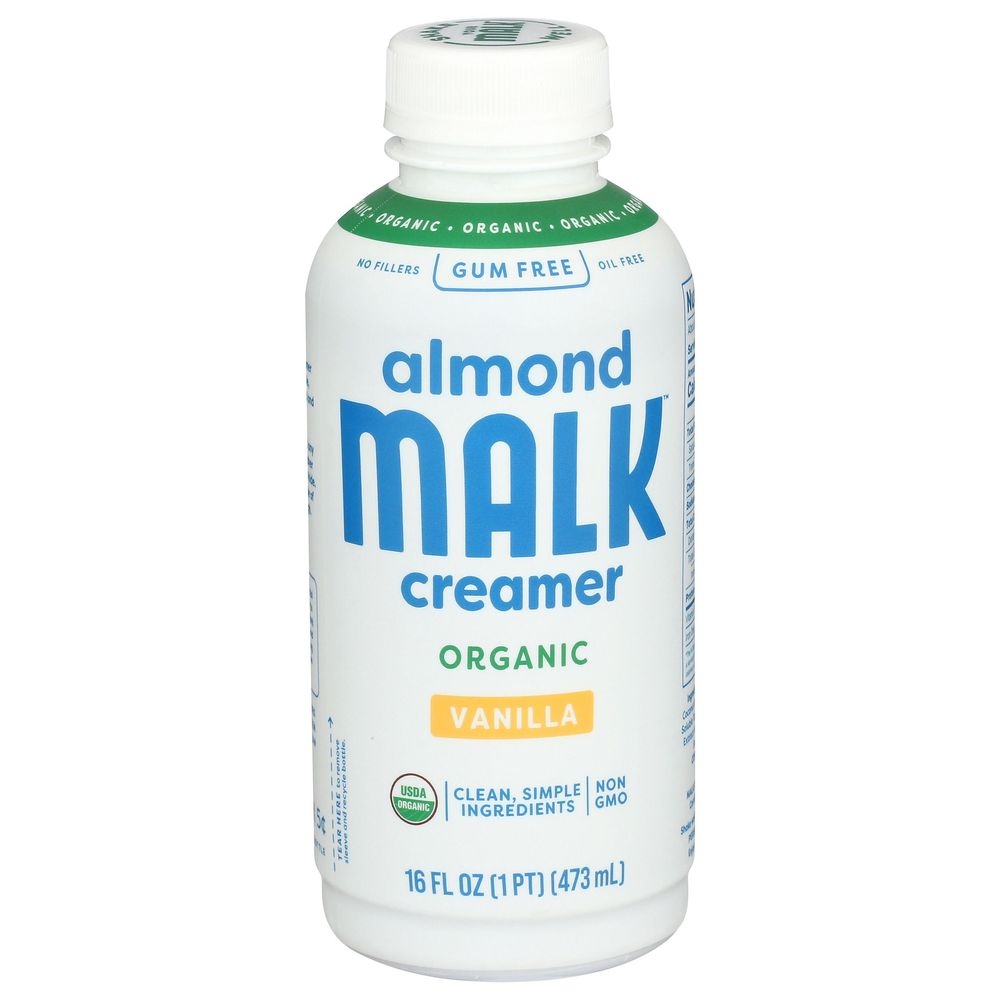 Malk Organic Vanilla Almond Malk Creamer, 16 Fluid Ounce -- 12 per case.