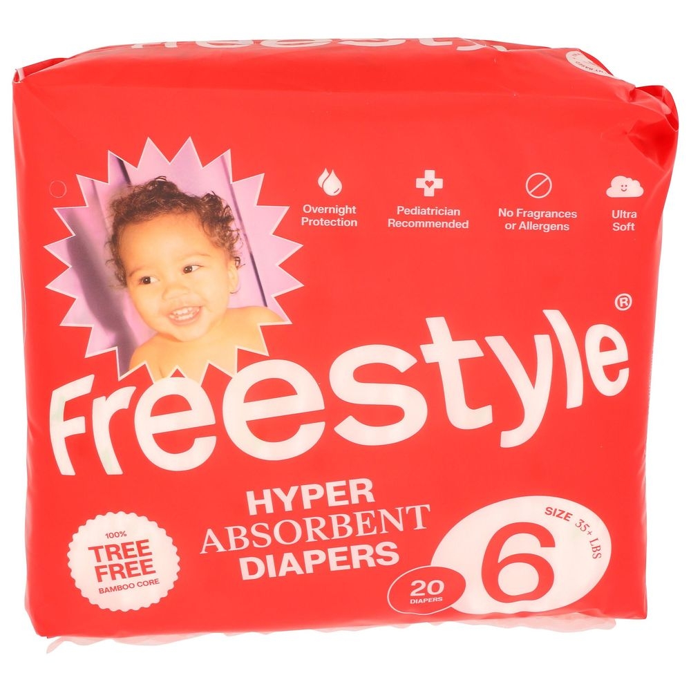 Freestyle Size 6 Hyper Absorbent Baby Diaper, 20 count -- 6 per case