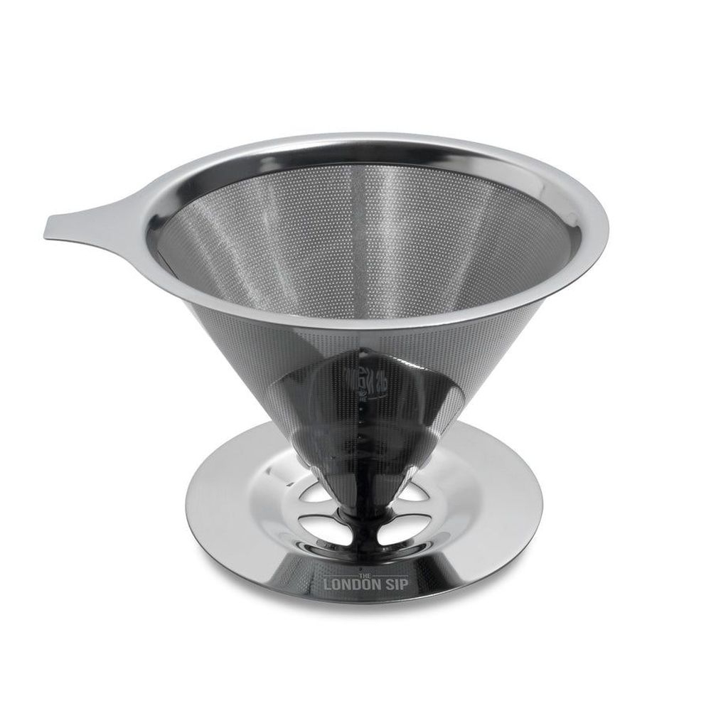 London Sip 1-4 Cup Stainless Steel Reusable Filter and Coffee Dripper