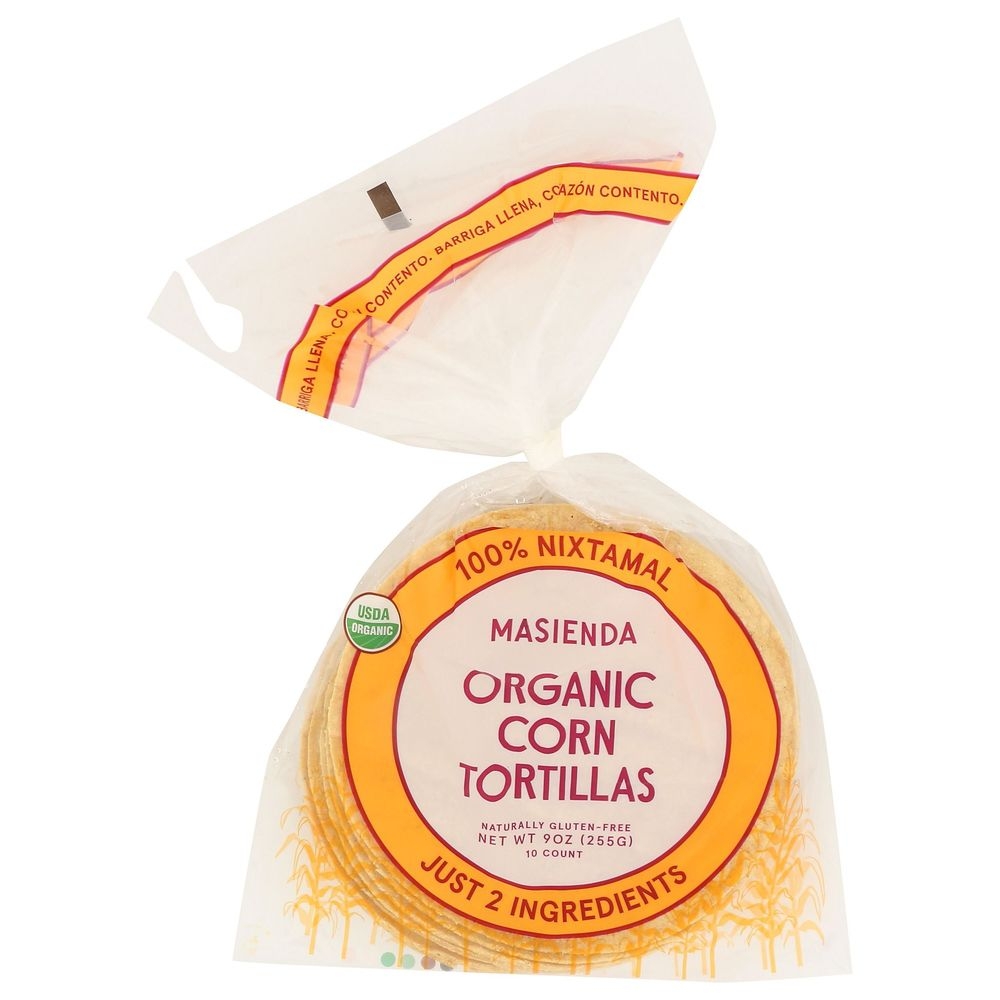 Masienda Bodega Organic Corn Tortillas, 10 count -- 12 per case.