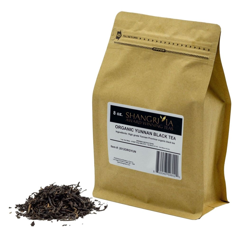 Shangri La Organic Loose Leaf  Yunnan Black Tea, 8 Ounce