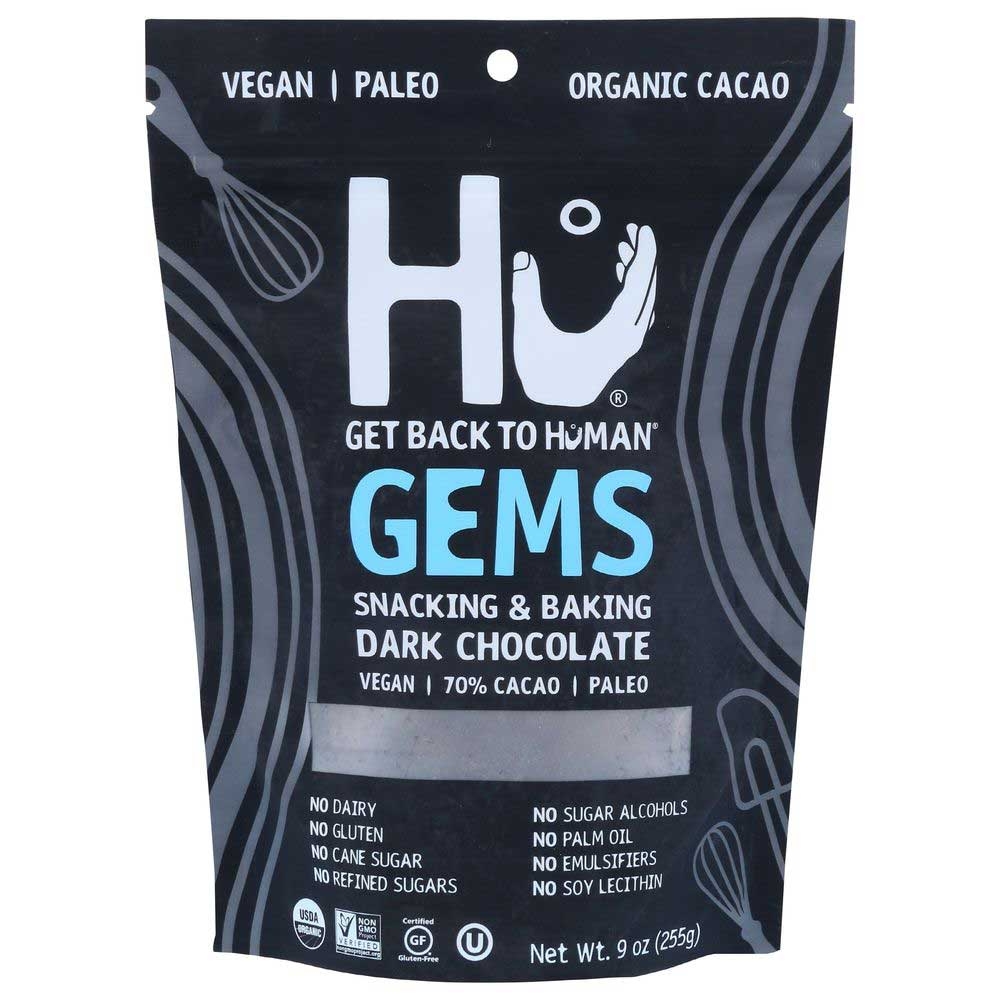 Hu Organic Snacking and Baking Dark Chocolate Gems, 9 Ounce -- 6 per case