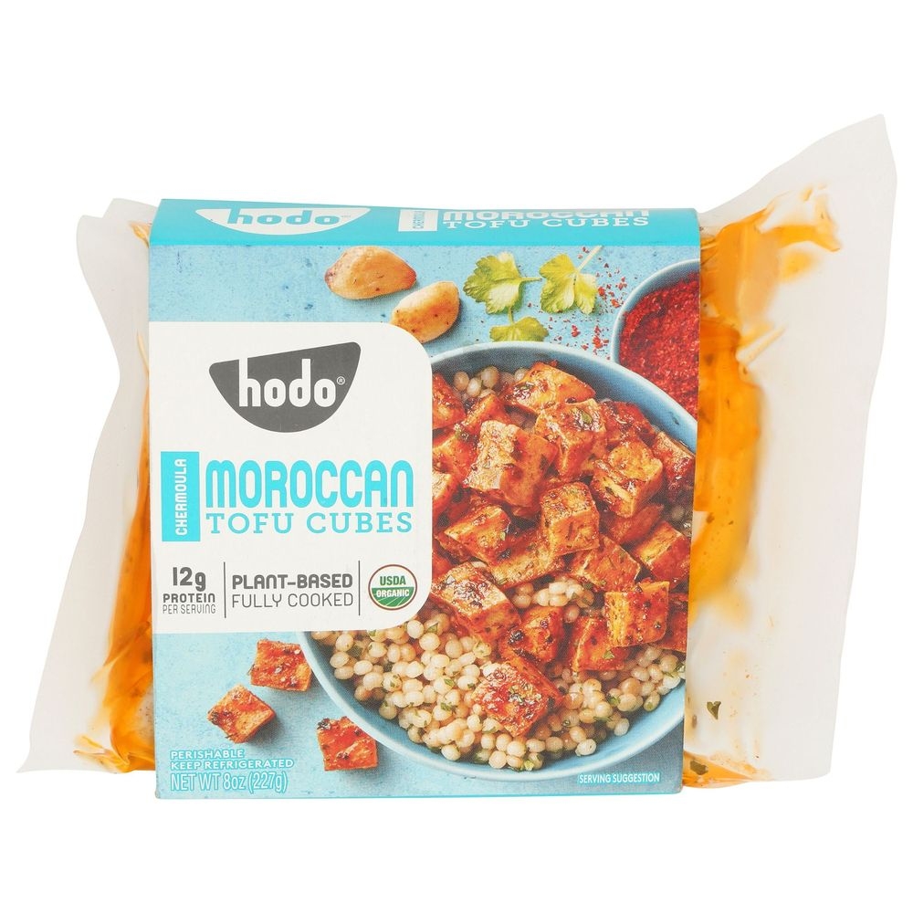 Hodo Organic Plant Based Chermoula Moroccan Tofu Cubes, 8 Ounce -- 6 per case
