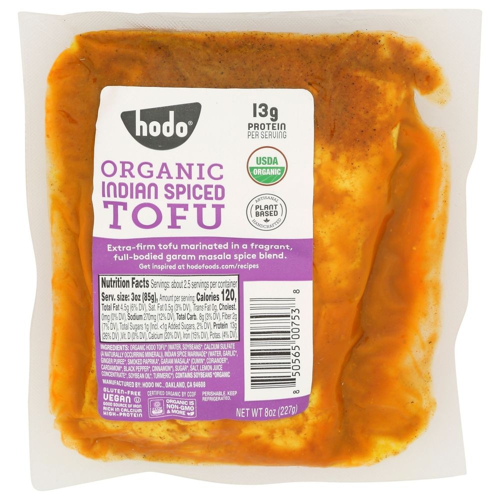 Hodo Organic Indian Spiced Tofu, 8 Ounce -- 6 per case