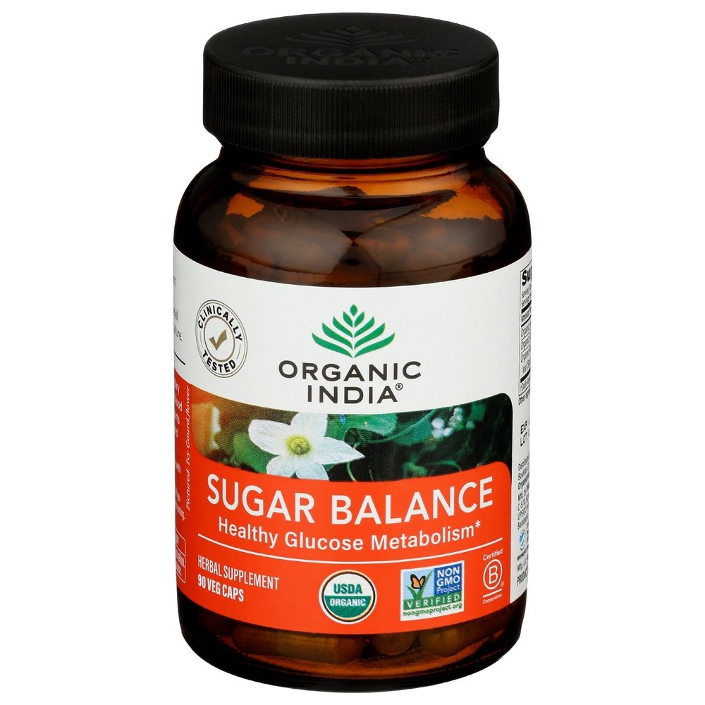 Organic India Sugar Balance Veg Capsules, 90 count