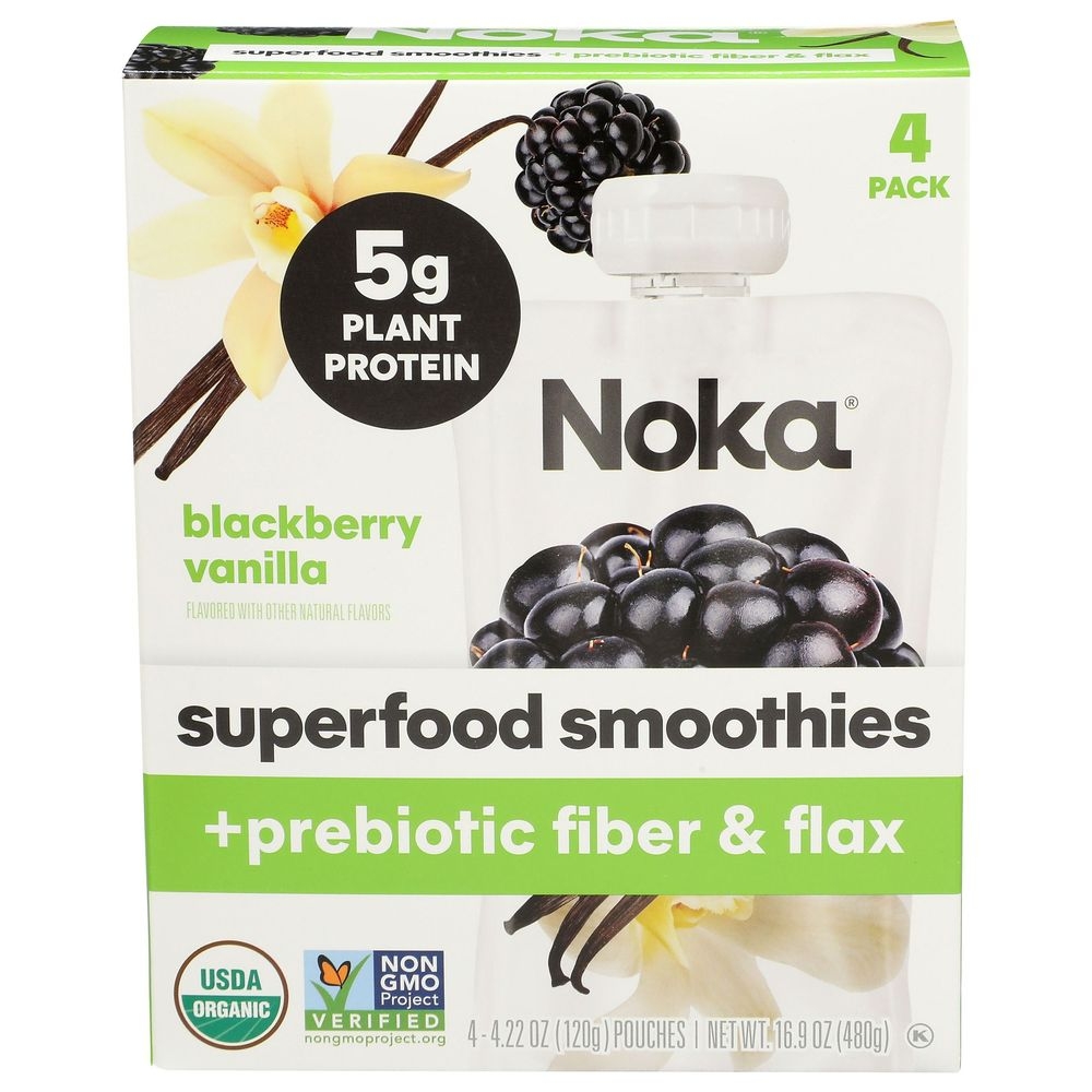Noka Blackberry Vanilla Smoothie, 16.9 Ounce -- 6 per case