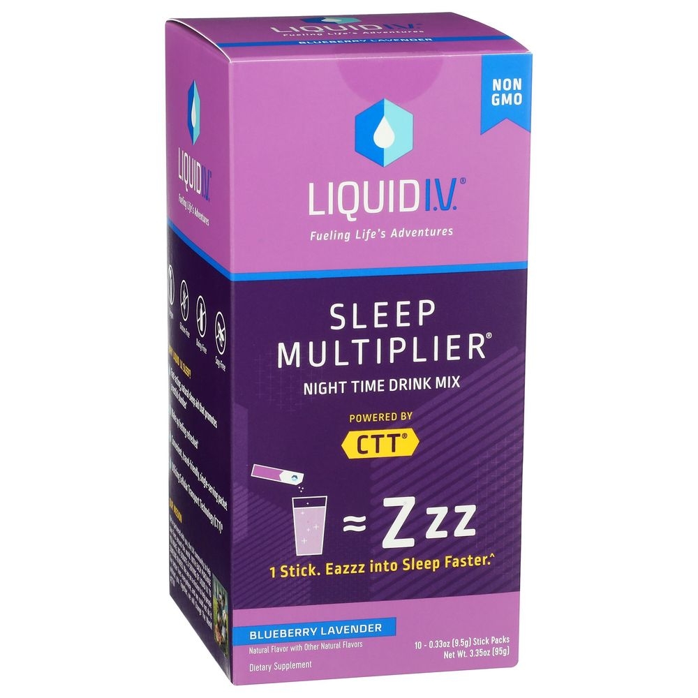 Liquid I.V. Sleep Multiplier Blueberry Lavender Drink Mix, 3.35 Ounce