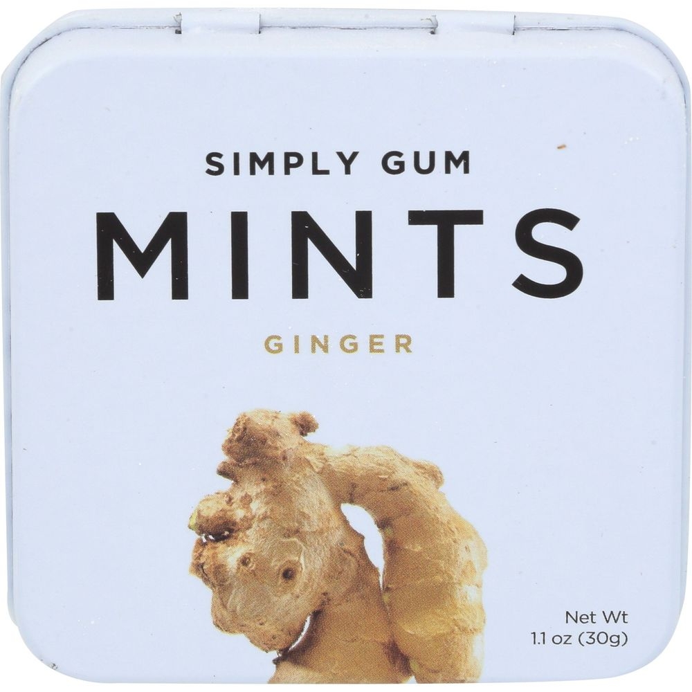 Simply Gum Natural Ginger Mints, 30 Gram -- 6 per case