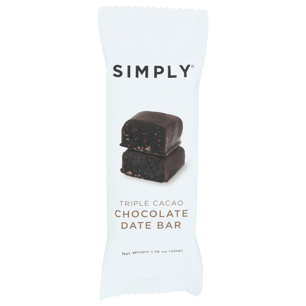Simply Triple Cacao Chocolate Date Bar, 1.76 Ounce -- 12 per case