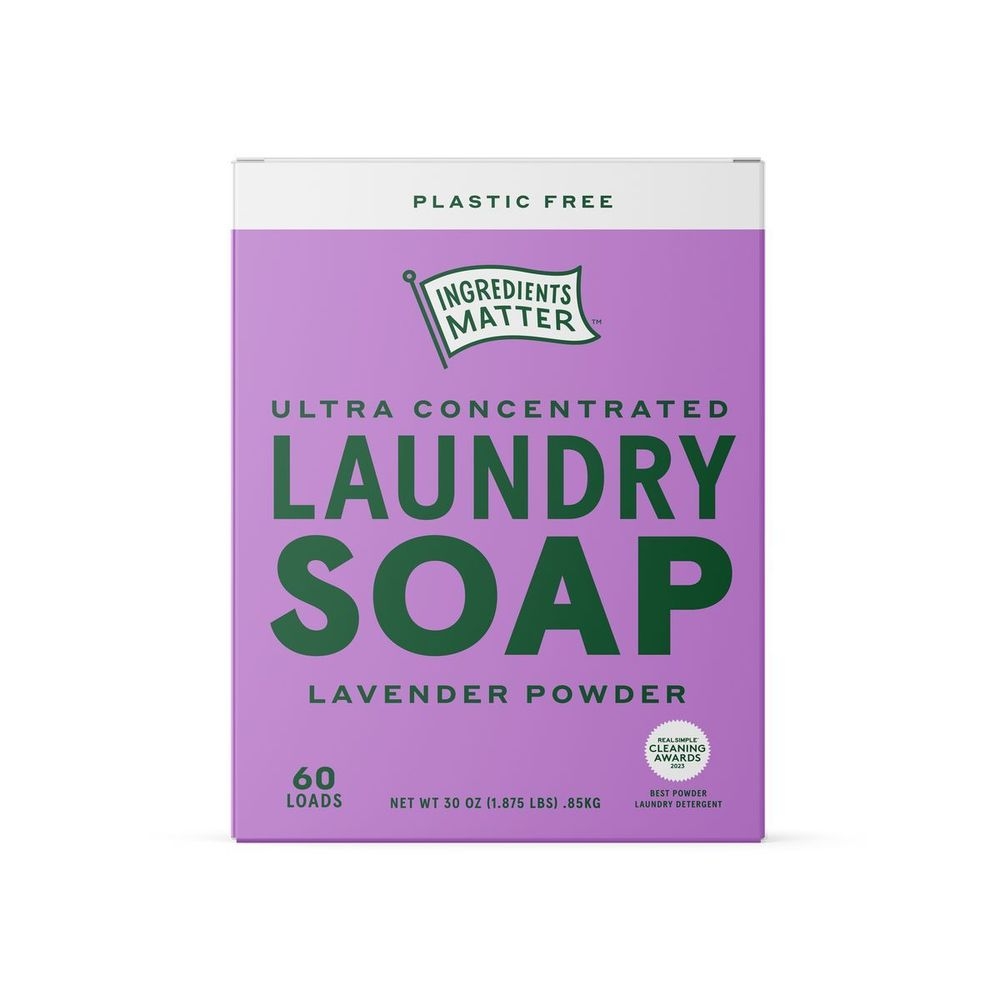 Ingredients Matter 60 Loads Lavender Laundry Soap Powder, 30 Ounce -- 8 per case