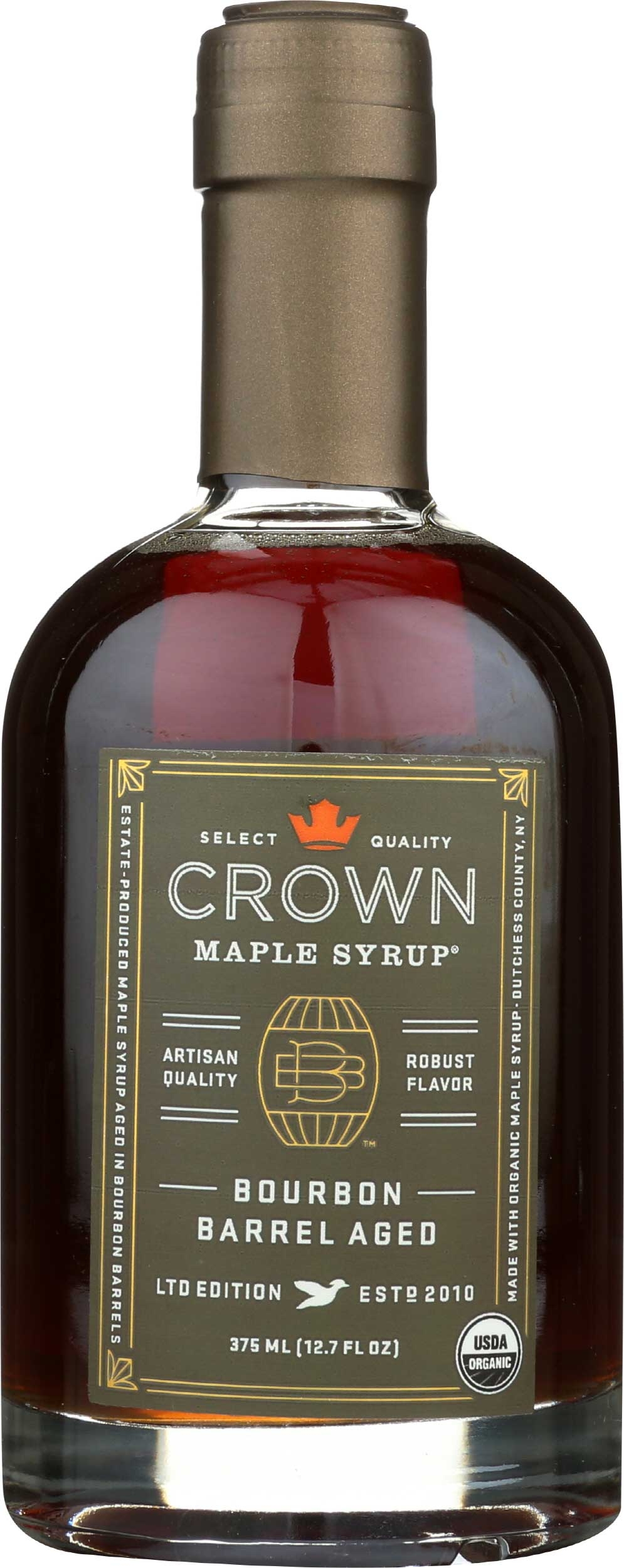 Crown Maple Bourbon Barrel Aged Maple Syrup, 12.7 Fluid Ounce -- 6 per case