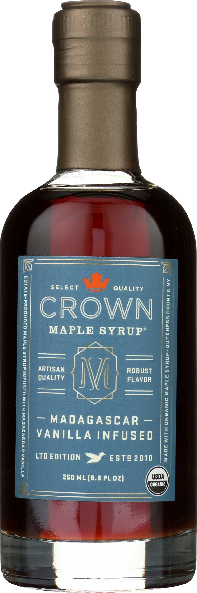 Crown Maple Madagascar Vanilla Maple Syrup, 8.5 Fluid Ounce -- 8 per case
