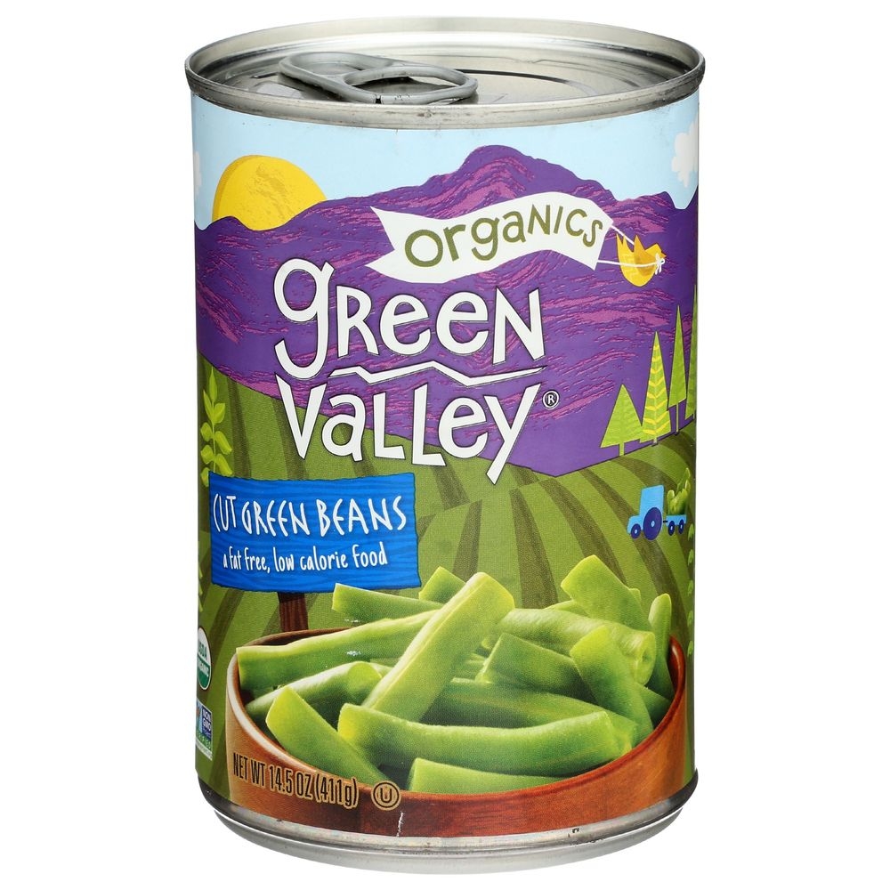 Green Valley Organics Cut Green Beans, 14.5 Ounce -- 12 per case