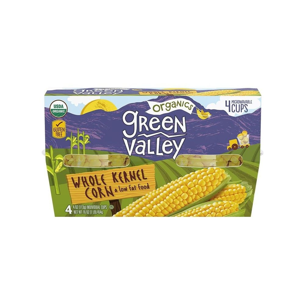 Green Valley Organics Whole Kernel Corn, 4 Ounce -- 6 per case