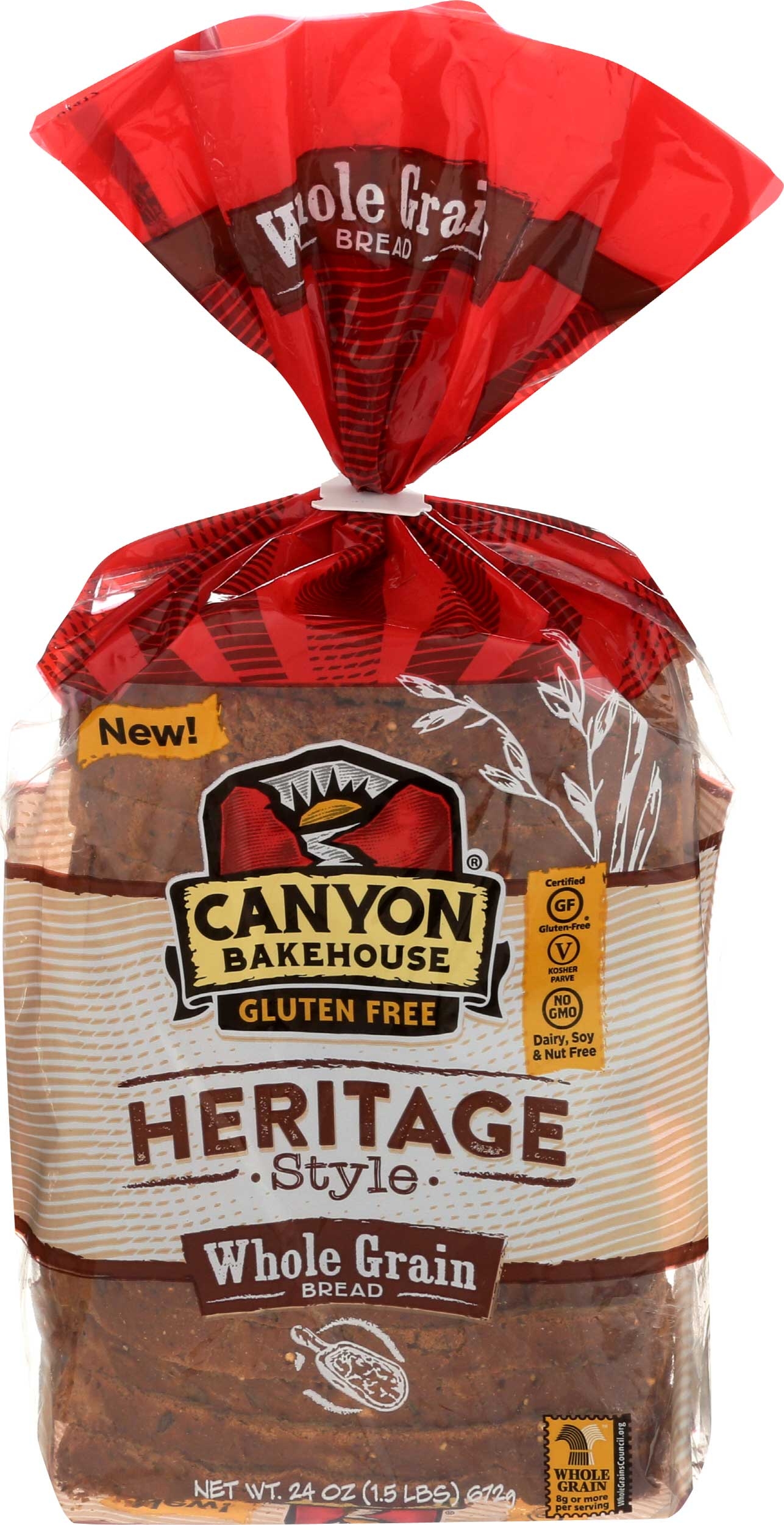 Canyon Bakehouse Whole Grain Heritage Style Bread, 24 Ounce -- 6 per case