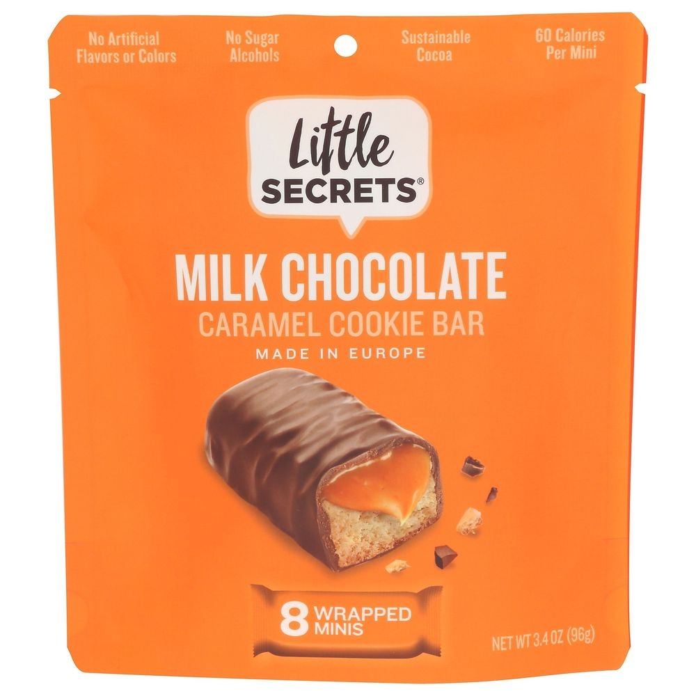 Little Secrets Creamy Caramel Chocolate Mini Cookie Bar, 3.4 Ounce -- 6 per case