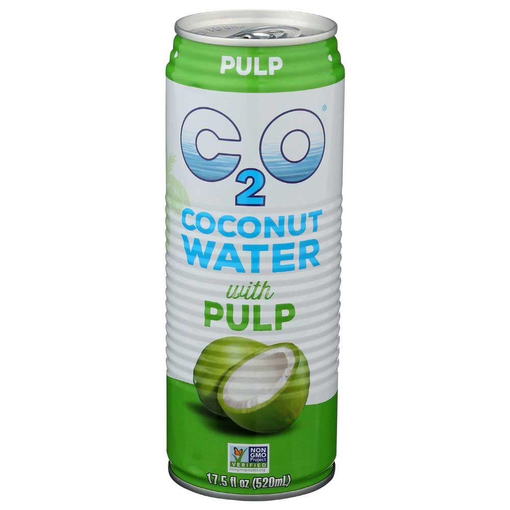 C2O Pure Coconut Water with Pulp, 17.5 Ounce -- 12 per case.