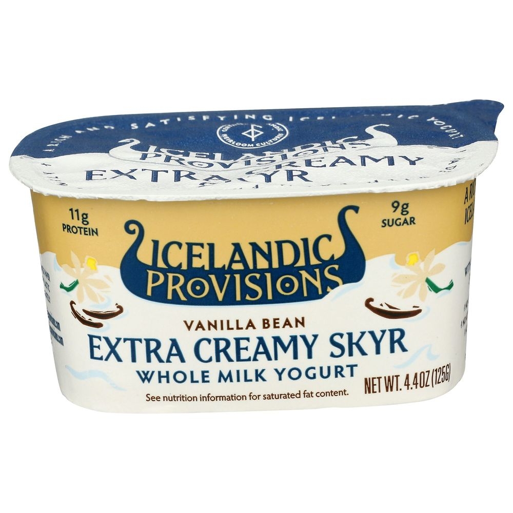 Icelandic Provisions Vanilla Bean Extra Creamy Skyr Yogurt, 4.4 Fluid Ounce -- 12 per case