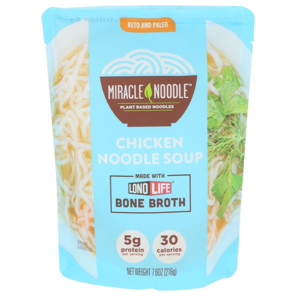 Miracle Noodle Bone Broth Chicken Noodle Soup, 7.6 Ounce -- 6 per case