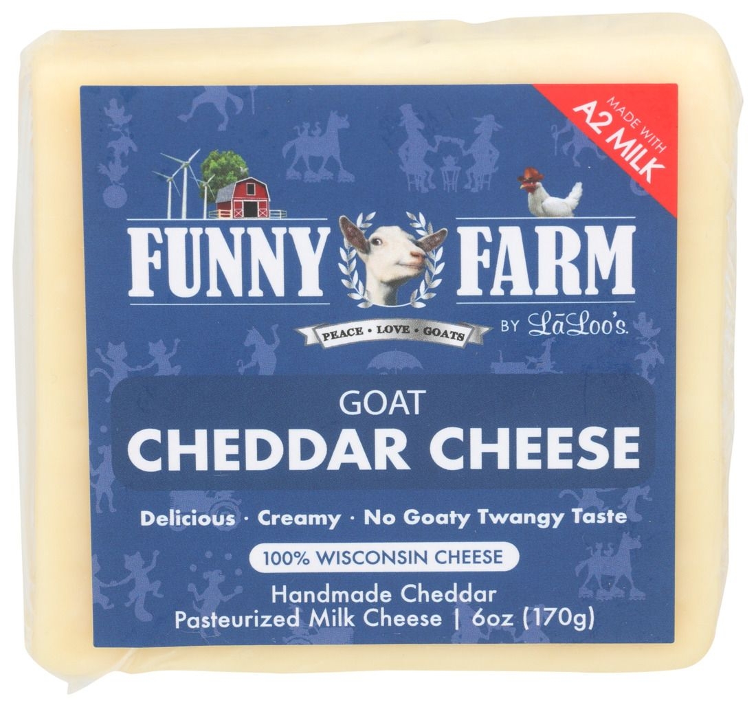 Funny Farm Cheddar Goat Cheese, 6 Ounce -- 6 per case